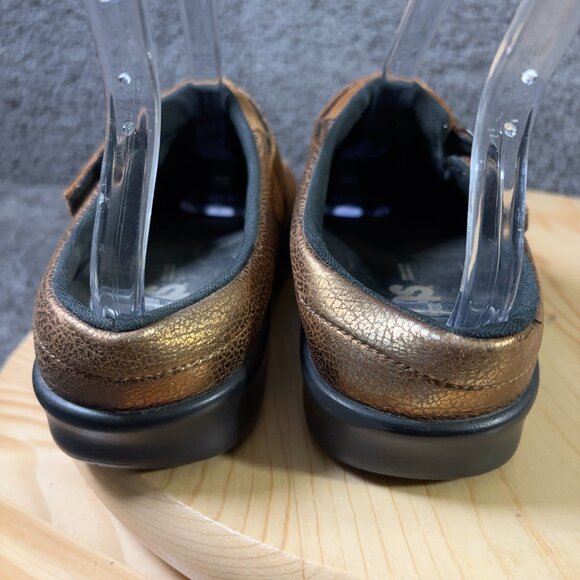SAS Shoes Womens Size 7 Wide Suede Brown Slip On Clog Comfort Mule Made in USA - Picture 4 of 8